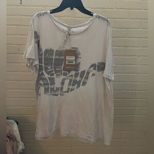Magnolia Pearl Cotton Jersey Hang Loose Aloha Tee Boyfriend Cut in Moonlight NWT